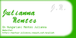 julianna mentes business card